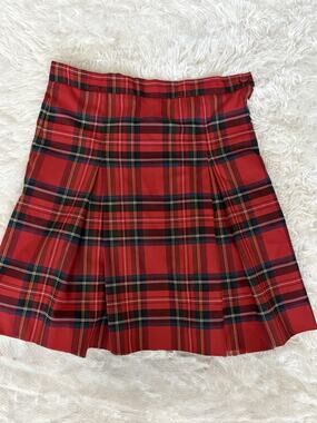Rifle Girls 10.5 Red Checked Tartan Plaid Skirt. Exc. Quality. Uniform